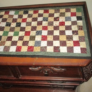 Country Quilt, Fall Runner, 9 Patchs Runner 0720-01