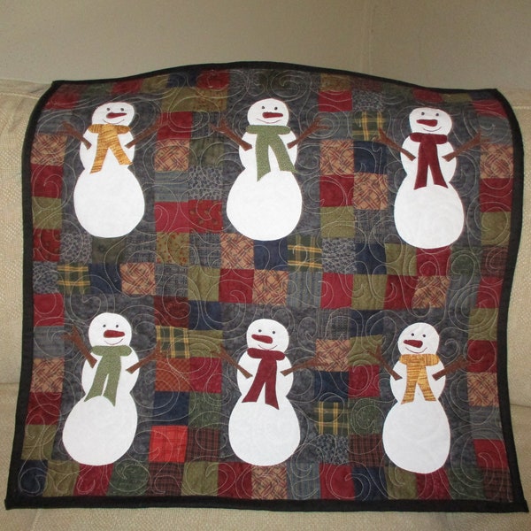 Snowman quilt, Free Shipping 0224-01