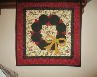 Christmas Wreath quilt, Christmas quilt 1127-02