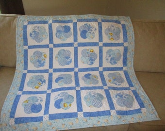 Circles Baby Quilt, Baby Quilt  0215-01