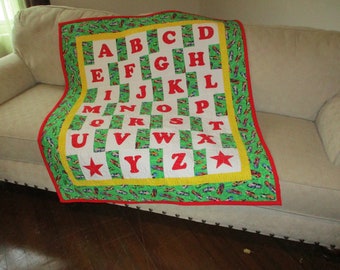 Baby Quilt, Alphabet Quilt, 117-02