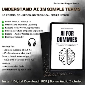 IA explicada de forma sencilla para principiantes / Sin necesidad de conocimientos técnicos / PDF/ebook + podcast