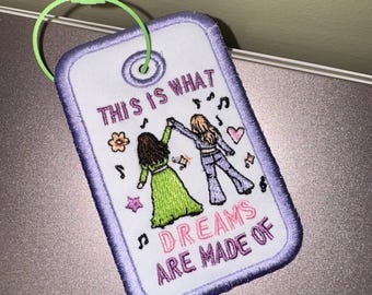 Y2K What Dreams Are Made Of Bag Tag, 2000s Aesthetic Luggage Tag, Retro Cute Gift