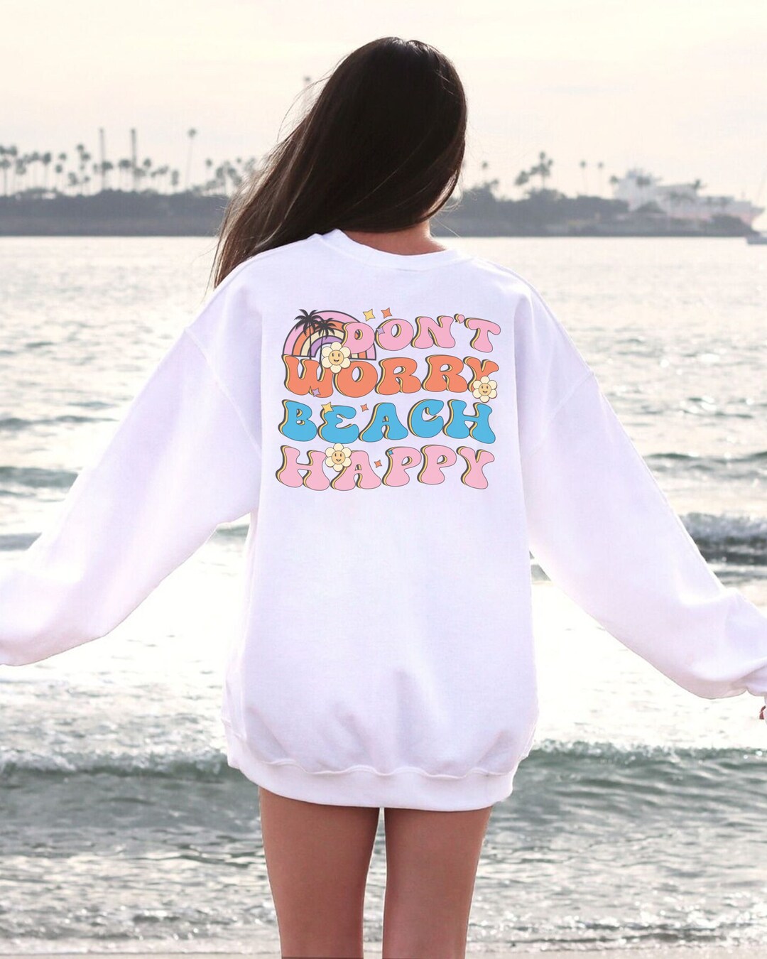 Preppy Summer Sweatshirt VSCO Hoodie Hawaii Sweatshirt Teenage