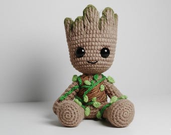 Patrón de crochet para el hombre árbol, muñeco amigurumi del bosque (PDF)