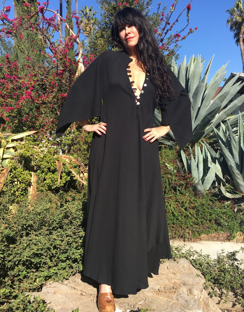 Gauze Cotton Dress Cotton Caftan Gauzy Summer Dress Angel Sleeves Kaftan Handmade Kaftan