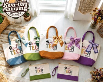 Custom Vet Tech Tote Bag, Veterinary Technician Student Tote, Veterinary Tech Graduation Tote, New Vet Technician Gift Tote Bag
