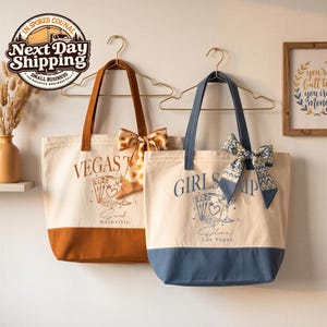 Custom Vegas Trip Tote Bag, Personalized Las Vegas Tote, Vegas Bach Bag, Vegas Bachelorette Party Bag, Custom Vegas Vacation Tote