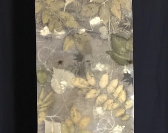 Botanical print table runner or wall hanging #28 14 x 45