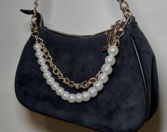 Gold & Pearl Bag Charm
