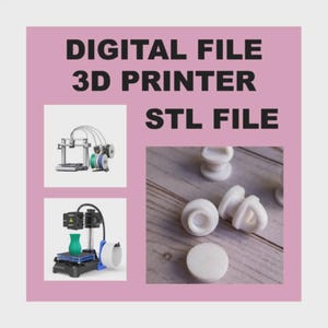 Könnte beinhalten: Ein rosa Hintergrund mit dem Text "DIGITAL DATEI 3D DRUCKER STL DATEI". Das Bild enthält zwei 3D-Drucker und mehrere weiße 3D-gedruckte Objekte. Ein Drucker ist silberfarben mit grünem und blauem Filament, der andere ist schwarz mit einer türkisfarbenen Vase.