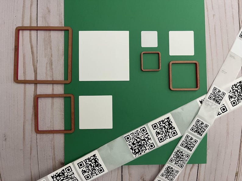 QR Code Frame for Thermal Label - SVG FILE , Laser Glowforge (digital ...
