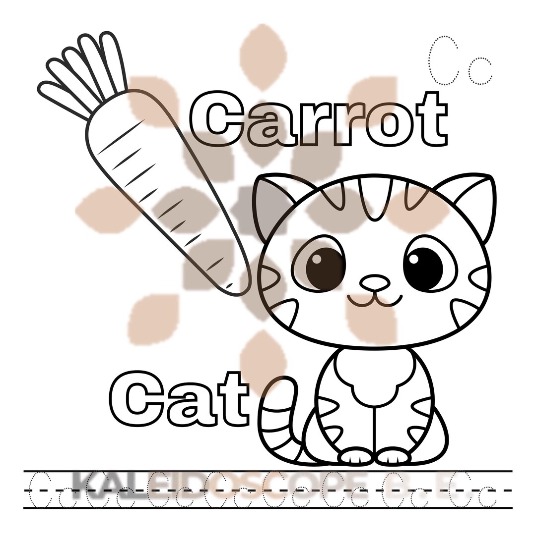 Letter C Coloring and Tracing Worksheet | Alphabet Practice Printable ...