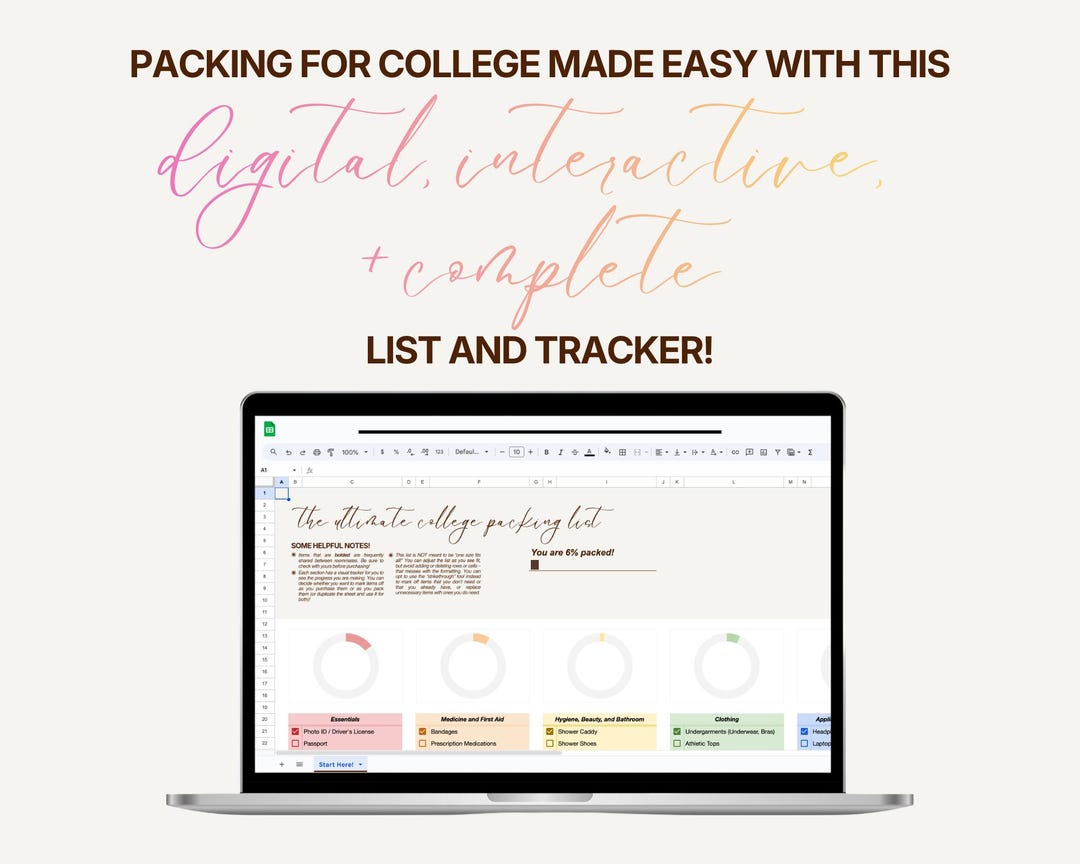 The ULTIMATE College Packing List! (updated 2026) - Etsy