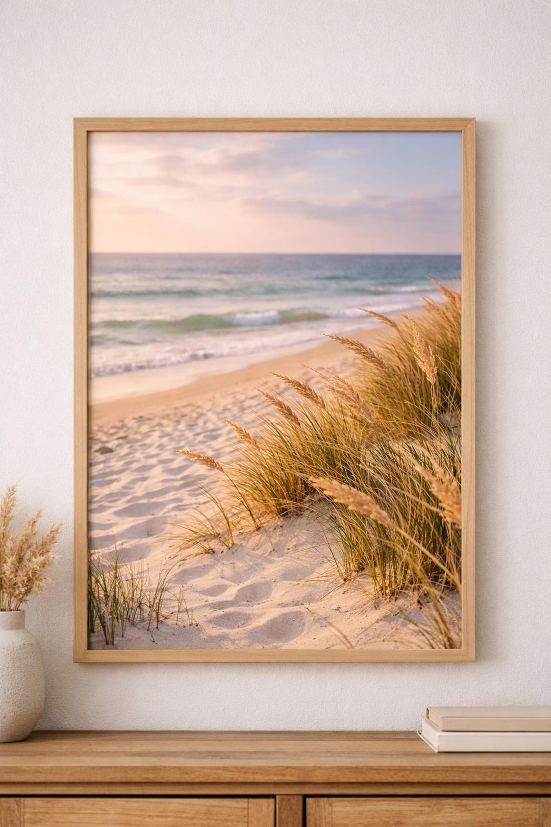 Coastal Dune Beach Wall Art Printable, Sand Dunes Ocean Photo, Neutral ...