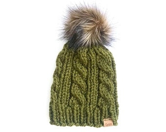 Cable Knit Hat > Cable Knit Beanie > Winter Hat > Winter Beanie > Pom Pom Hat > Women Hats > Hat Pom Pom > Women Winter Hat > Ski Hat > Hats