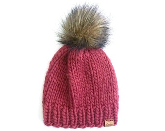 Fur Pom Hat > Fur Pom Pom Beanie > Knit Hat > Knit Beanie > Fur Pom Pom Hat > Women Hat > Fur Pom Beanie > Women Gift > Winter Hat