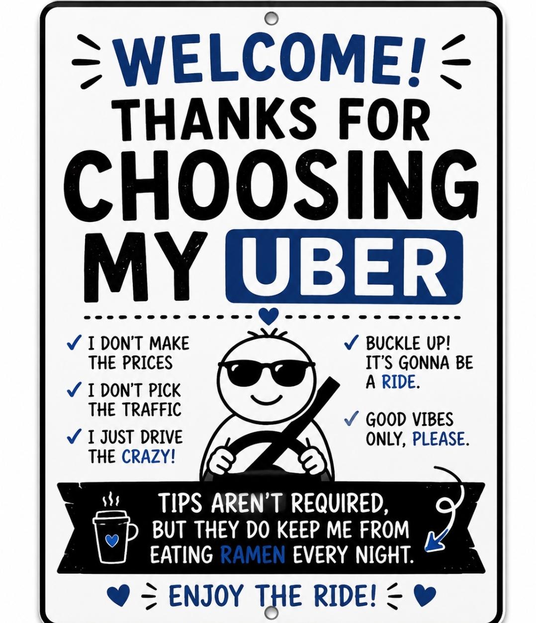 Rideshare Sign Examples Ultimate Rideshare Sign Bundle | Uber & Lyft Printable Car Signs ...