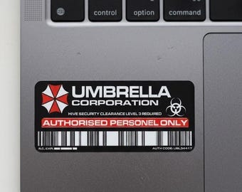 Umbrella Corp Authorization Access Vinyl Sticker, Waterproof Decal, Gift for Family, Gift For Friends
