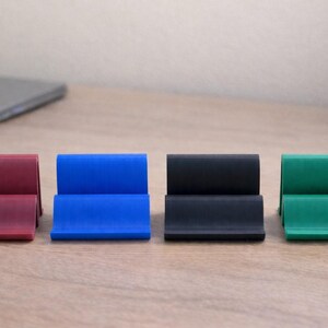 3D Printed Phone Stand for Desk • Office Desk Accessory • Minimalist Workspace Organizer