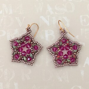 Fallback Earrings -- superduo  bicone beading tutorial, instant download