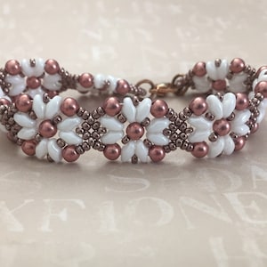 Winter Blossom Bracelet  Beading Tutorial