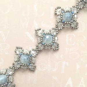 False Bezel Bracelet Pattern, beading tutorial, bracelet tutorial, intermediate level pattern, bead tutorial