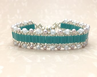 Lacey Tila-armband, enkel handledning för pärlbroderi