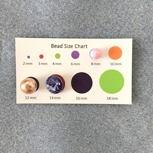 Magnetic Bead Size Chart Bead Rivoli Cabochon Measuring - Etsy