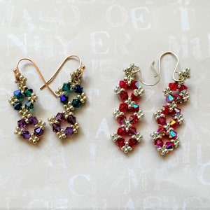 Pendientes de fantasía, tutorial de abalorios, abalorios