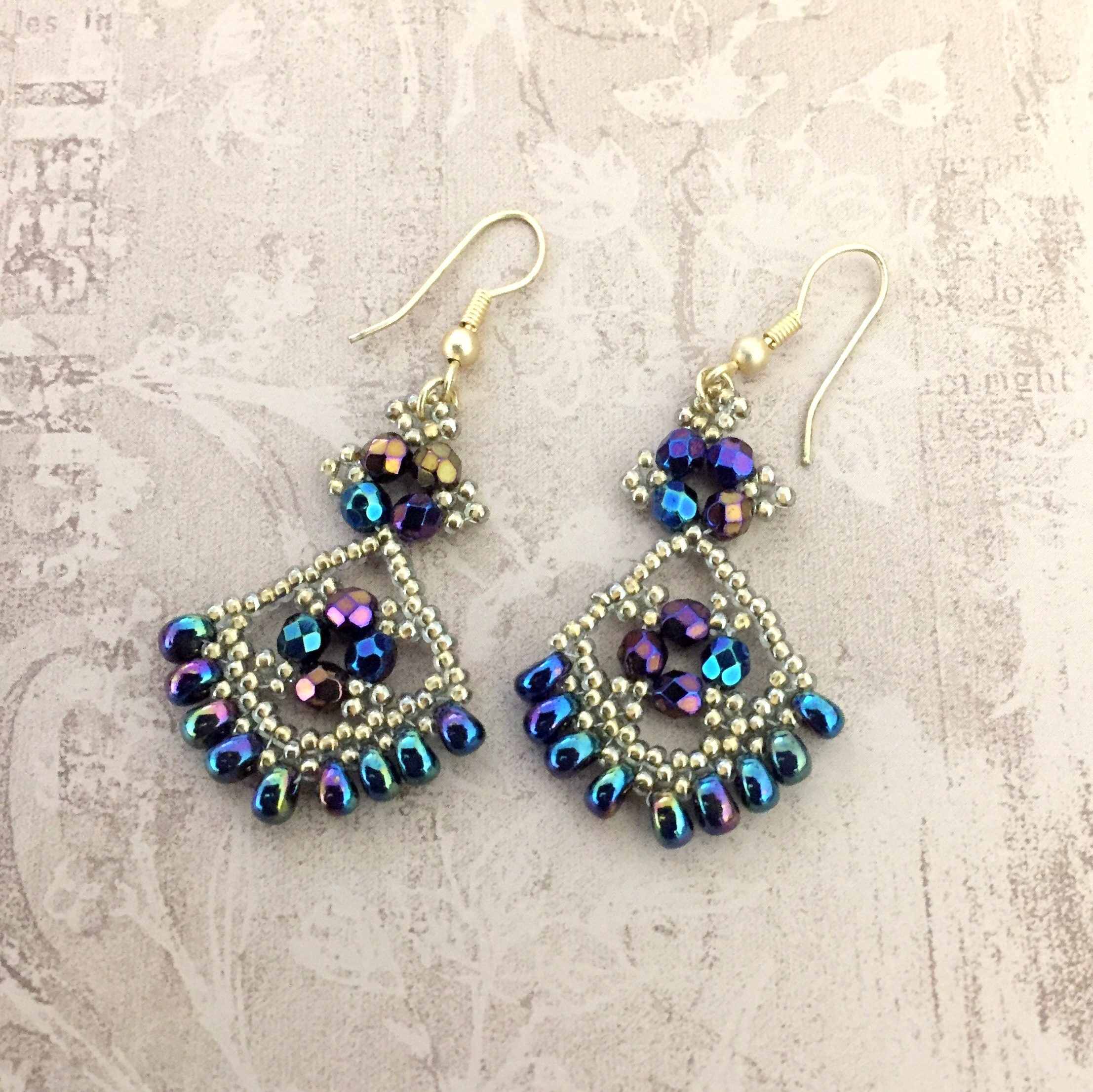 Easy Chandelier Earrings Tutorial earring pattern beading Etsy