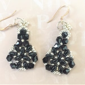 Trifecta Earrings Pattern, Beading tutorial,