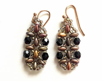 Everyday Earrings Beading Tutorial, Beading Pattern,