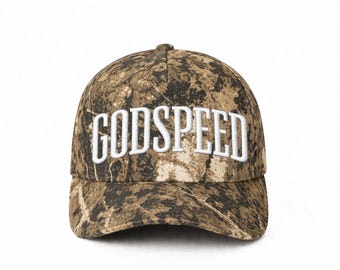 Godspeed Embroidered Camo Hat, Two-Tone Snapback Baseball Hat