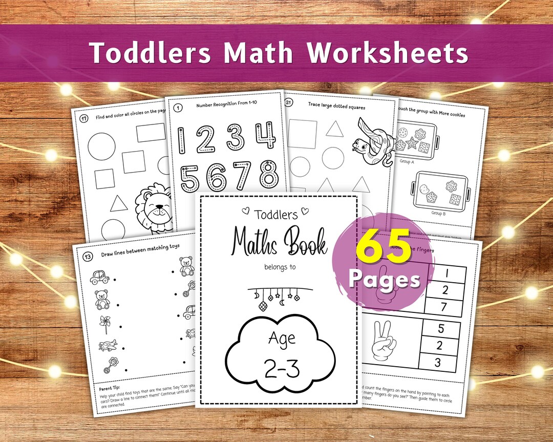 Toddler Math Workbook, Ages 2-3, Montessori Learning (PDF Download) - Etsy