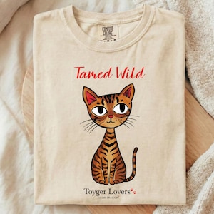 Camiseta de gato Toyger / Ilustración de gatito, colores cómodos imagen 1