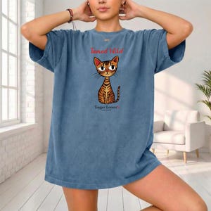 Camiseta de gato Toyger / Ilustración de gatito, colores cómodos imagen 3