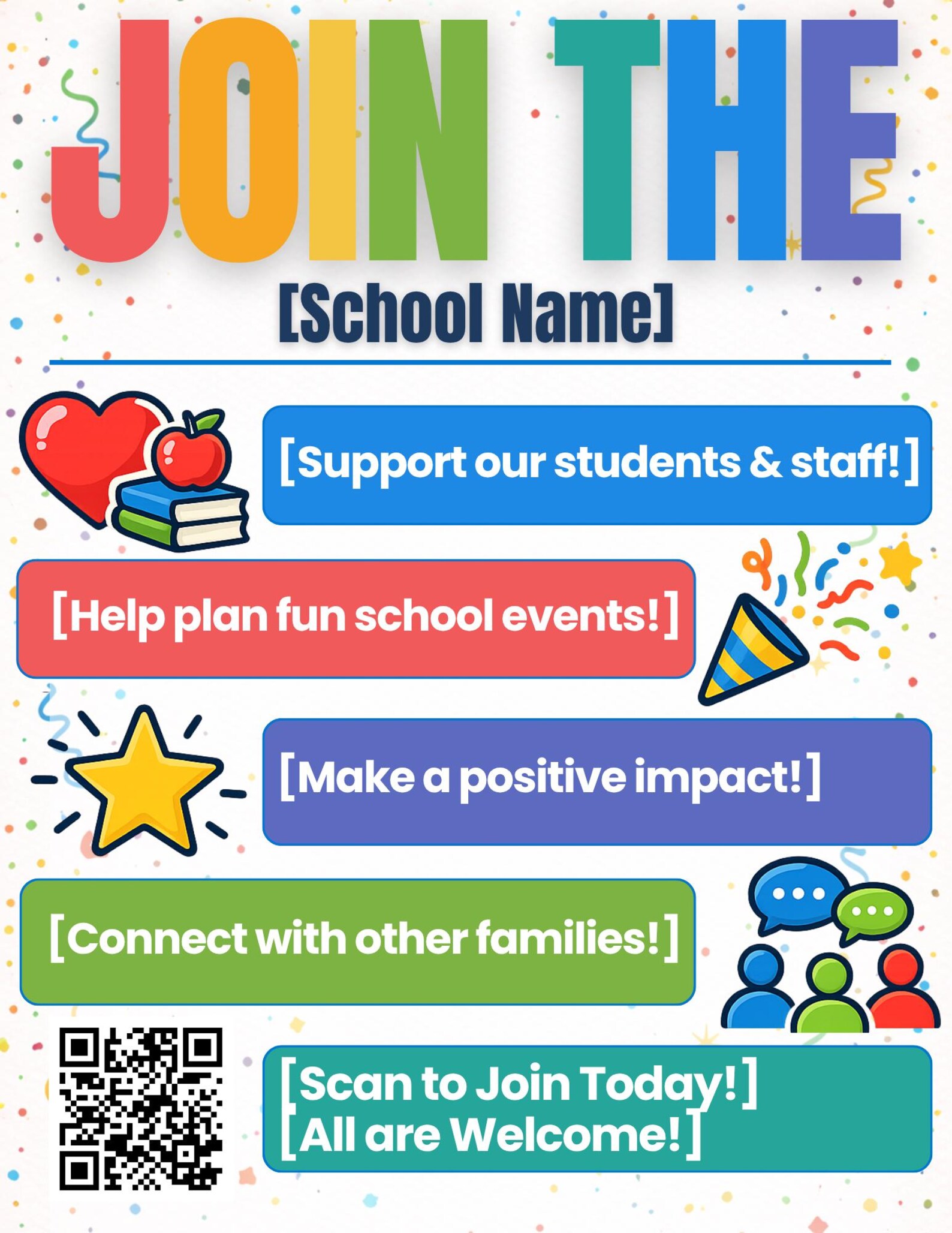 Join the PTA PTO Flyer Template | Editable School Membership Flyer ...