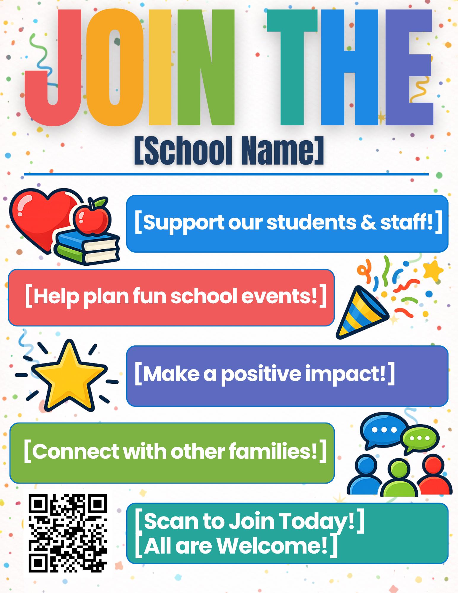 Join the PTA PTO Flyer Template | Editable School Membership Flyer ...