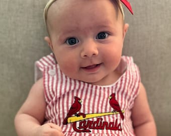 Cardinals Toddler Girl Bubble, Baseball Romper