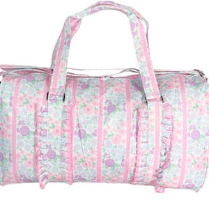 Pink Gingham Backpack, Duffle Bag, Sports Bag, Personalized, Embroidery, Kids Sleepover Bag, Seersucker Kids Travel, Matching Set, lunch bag