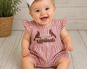 St. Louis Cardinals Girls Toddler Infant Sunsuit Bubble