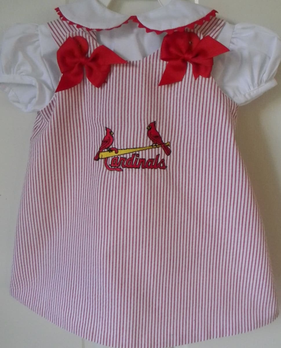 St. Louis Baseball Fan Dress (Red) - Girls