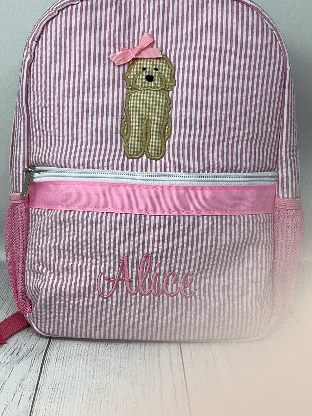 School Seersucker Backpack Doodle Dog Duffle Bag Ballet Etsy