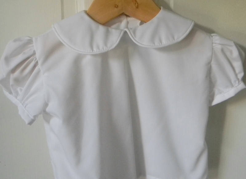 Toddler white blouse peter pan collar dress