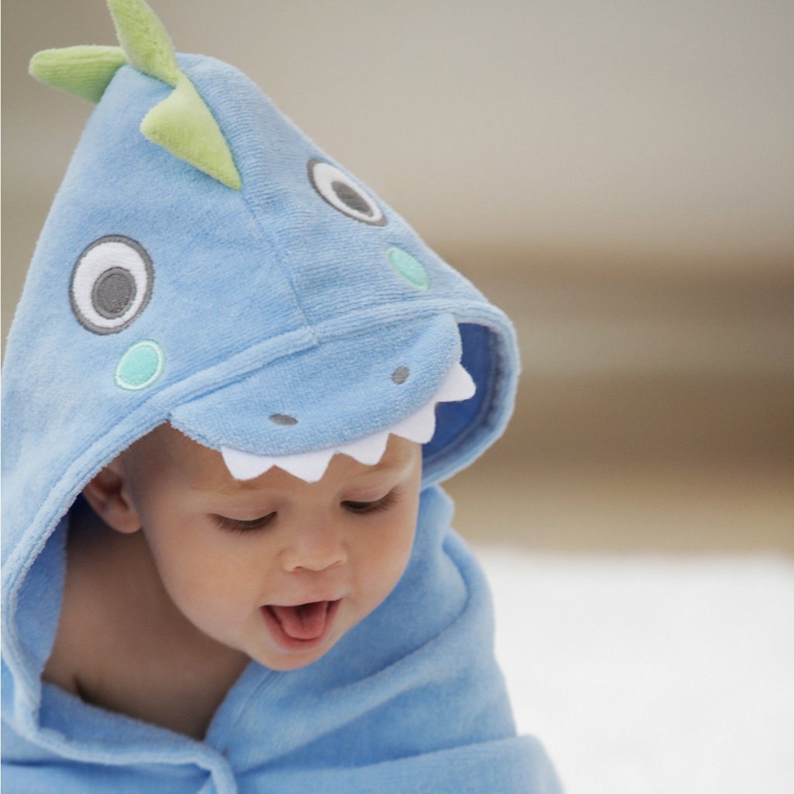 Monogram Hooded Baby Towel Hooded Monster Towel Personalized Etsy