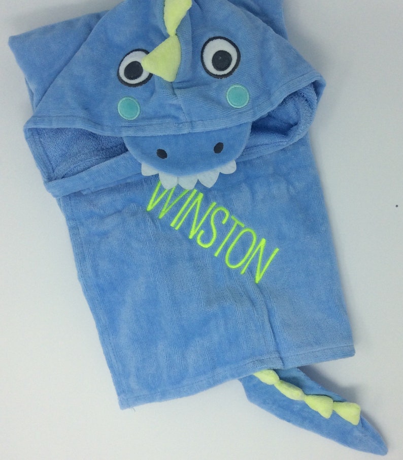 Monogram Hooded Baby Towel Hooded Monster Towel Personalized Etsy