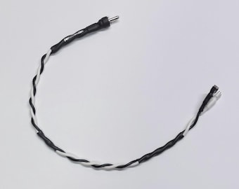 Cabo de alto-falante RCA estilo vintage, terminal de pá de 0,205” (extremidades desencapadas disponíveis), 18 AWG (16 AWG disponível), preto/branco