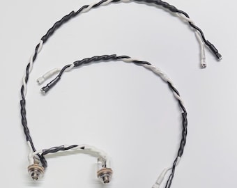 Chicote de fiação para gabinetes EXT 2x10, 2x12 e 2x15 para conexão em paralelo com conector de extensão, cabo de alto-falante estilo Fender vintage e conector Switchcraft de 1/4".