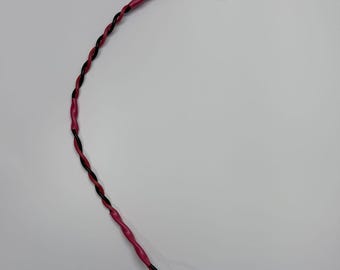 Cabo de alto-falante estilo Fender vintage, conector de 1/4" em ângulo reto, extremidades desencapadas (terminais de pá de 0,205" disponíveis), 18 AWG, preto/vermelho